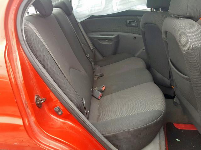 KNADE123966108605 - 2006 KIA RIO RED photo 6