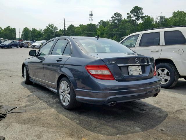 WDDGF54X28R017638 - 2008 MERCEDES-BENZ C 300 GRAY photo 3