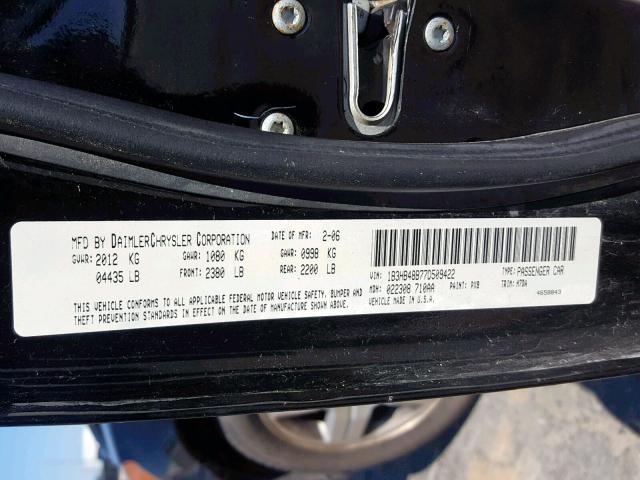 1B3HB48B77D509422 - 2007 DODGE CALIBER SX BLACK photo 10