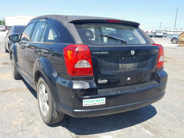 1B3HB48B77D509422 - 2007 DODGE CALIBER SX BLACK photo 3