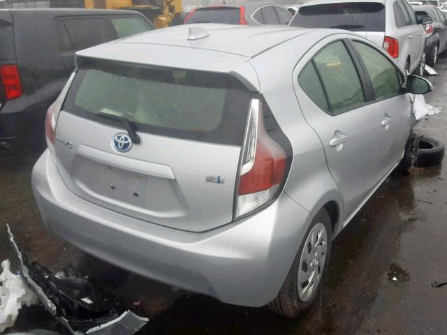 JTDKDTB35G1115817 - 2016 TOYOTA PRIUS C SILVER photo 4