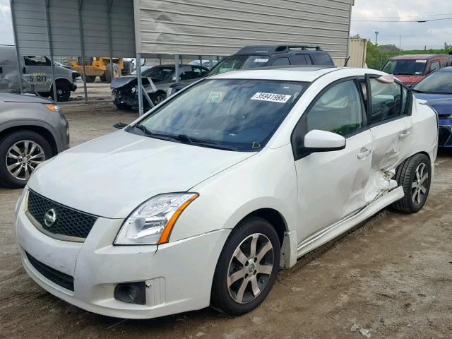 3N1AB6AP8CL650606 - 2012 NISSAN SENTRA 2.0 WHITE photo 2