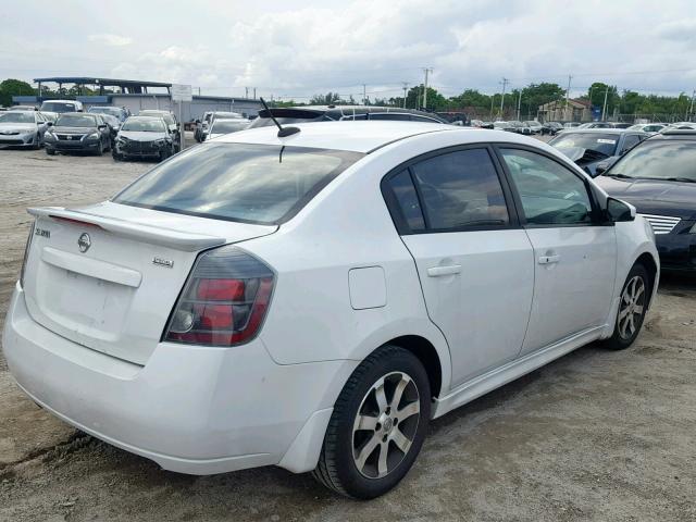 3N1AB6AP8CL650606 - 2012 NISSAN SENTRA 2.0 WHITE photo 4