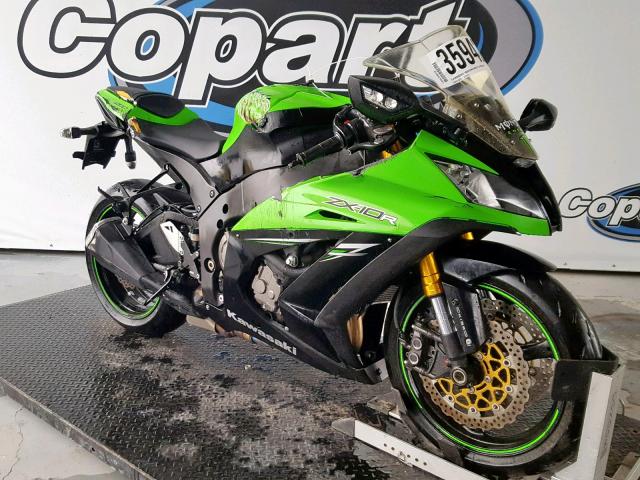 JKAZXCK10EA009223 - 2014 KAWASAKI ZX1000 K GREEN photo 1