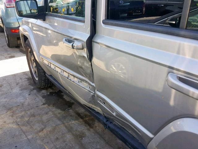 1J8HH48K98C233094 - 2008 JEEP COMMANDER SILVER photo 10