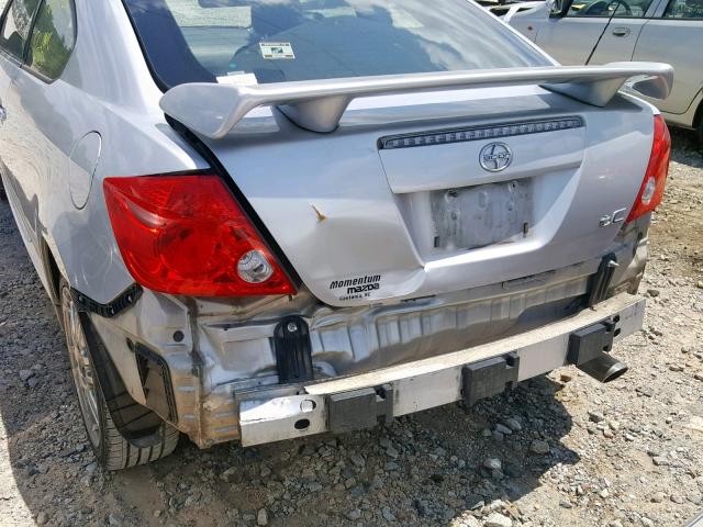 JTKDE177X50033289 - 2005 TOYOTA SCION TC SILVER photo 9