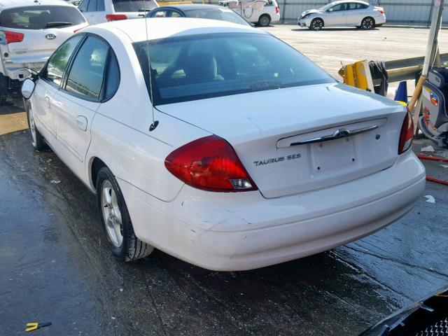 1FAFP55S5YA286856 - 2000 FORD TAURUS SES WHITE photo 3