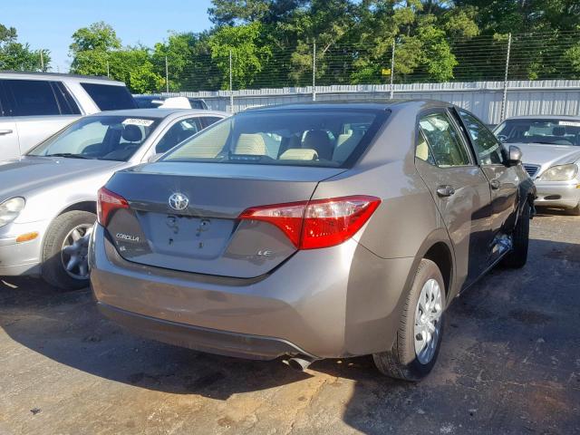 2T1BURHE1KC144635 - 2019 TOYOTA COROLLA L Marron photo 4