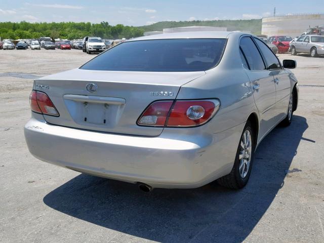 JTHBA30G745035484 - 2004 LEXUS ES 330 SILVER photo 4