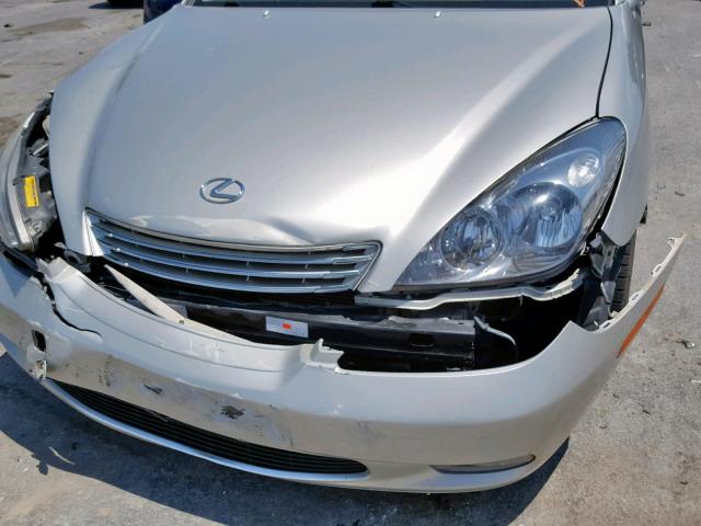 JTHBA30G745035484 - 2004 LEXUS ES 330 SILVER photo 9