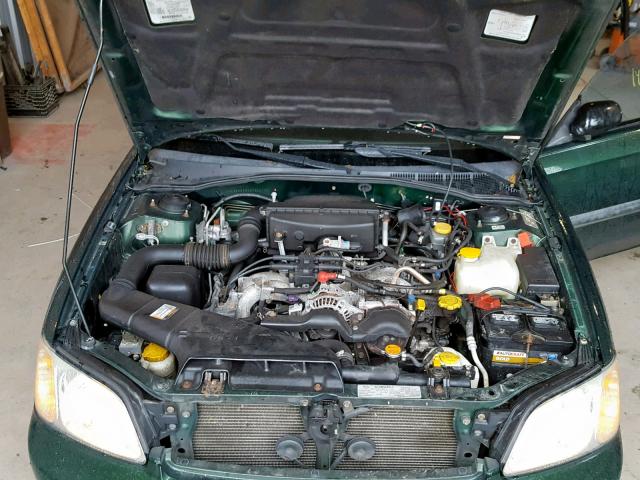 4S3BH635027306105 - 2002 SUBARU LEGACY L GREEN photo 7