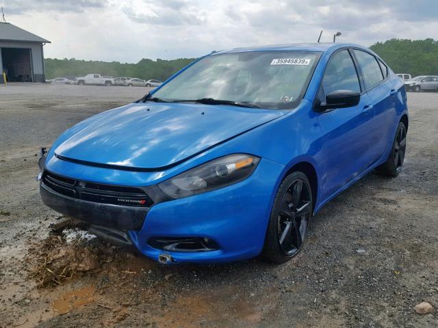 1C3CDFBB0FD278132 - 2015 DODGE DART SXT BLUE photo 2