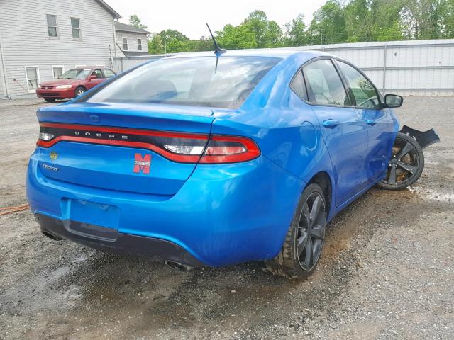 1C3CDFBB0FD278132 - 2015 DODGE DART SXT BLUE photo 4