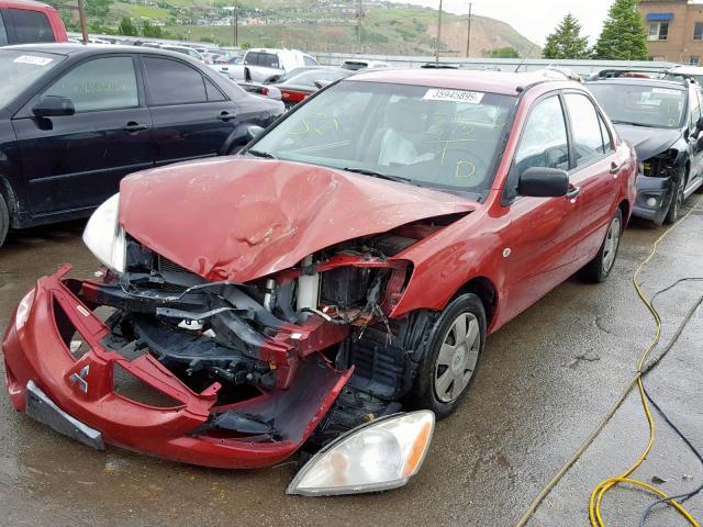 JA3AJ26E95U011951 - 2005 MITSUBISHI LANCER ES BURGUNDY photo 2