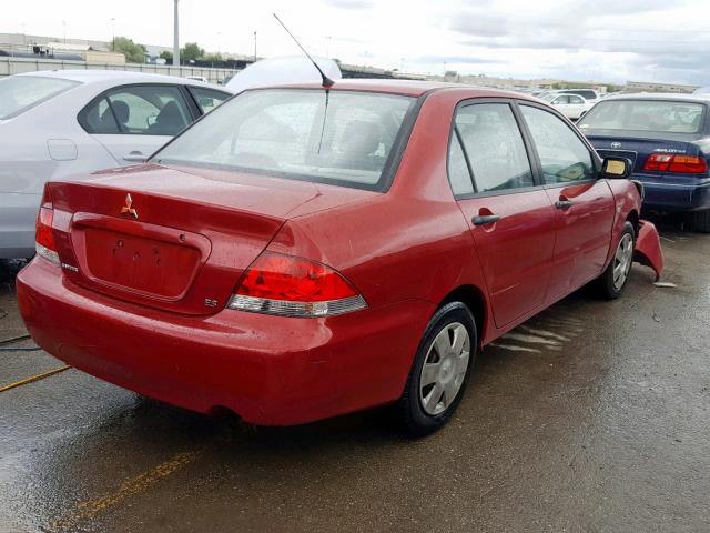 JA3AJ26E95U011951 - 2005 MITSUBISHI LANCER ES BURGUNDY photo 4