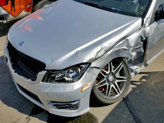 WDDGJ4HB4DF954963 - 2013 MERCEDES-BENZ C 250 SILVER photo 9