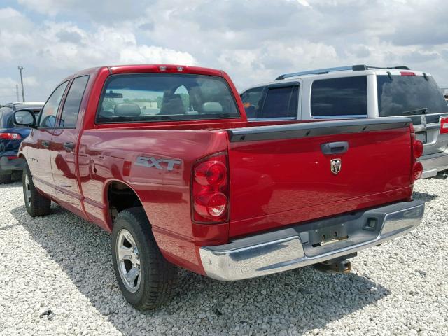 1D7HA18K07J598046 - 2007 DODGE RAM 1500 S RED photo 3