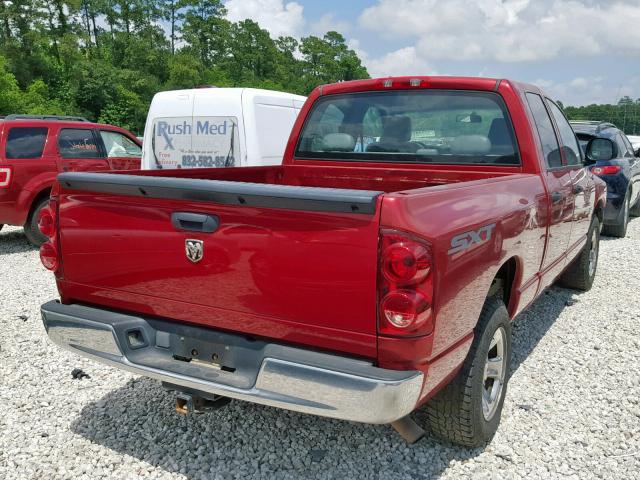 1D7HA18K07J598046 - 2007 DODGE RAM 1500 S RED photo 4