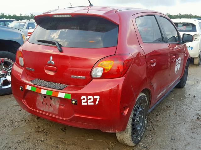 ML32A3HJ5FH060227 - 2015 MITSUBISHI MIRAGE DE RED photo 4