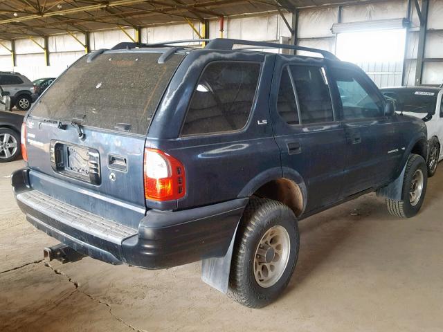 4S2CK58W214307200 - 2001 ISUZU RODEO S BLUE photo 4