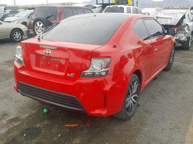 JTKJF5C7XGJ016972 - 2016 TOYOTA SCION TC 红色 照片 4