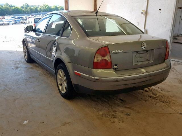 WVWPD63B24E296604 - 2004 VOLKSWAGEN PASSAT GLS GRAY photo 3