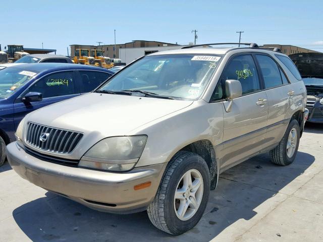 JT6GF10UXY0081825 - 2000 LEXUS RX 300 GOLD photo 2