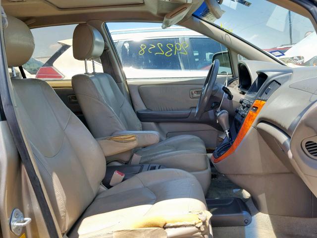 JT6GF10UXY0081825 - 2000 LEXUS RX 300 GOLD photo 5