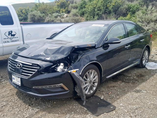 5NPE34AFXFH079275 - 2015 HYUNDAI SONATA SPO BLACK photo 2