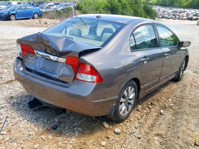 1HGFA16809L018022 - 2009 HONDA CIVIC EX GRAY photo 4