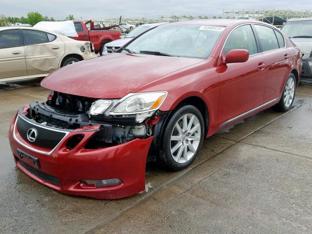 JTHCH96S060014426 - 2006 LEXUS GS 300 RED photo 2