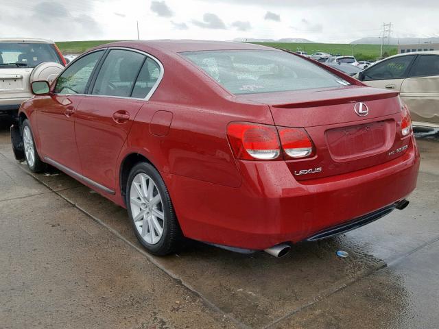 JTHCH96S060014426 - 2006 LEXUS GS 300 RED photo 3