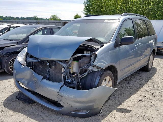 5TDZK23C19S257200 - 2009 TOYOTA SIENNA CE/ BLUE photo 2