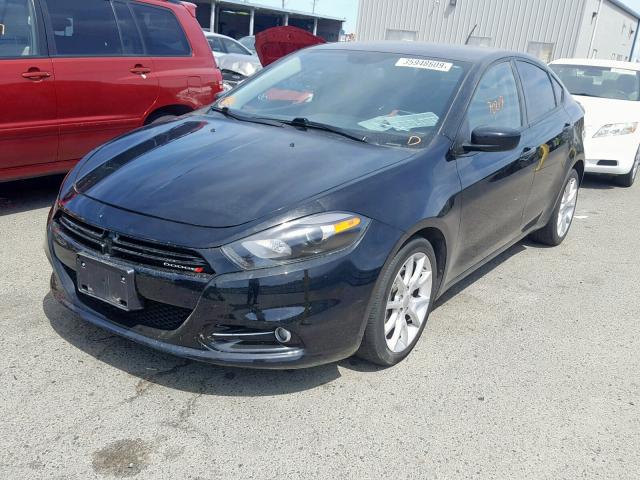 1C3CDFBA9DD331172 - 2013 DODGE DART SXT BLACK photo 2