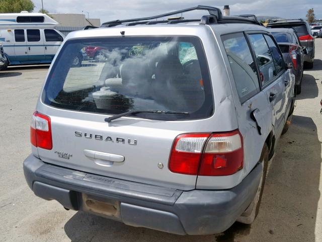 JF1SF63522G704914 - 2002 SUBARU FORESTER L SILVER photo 4