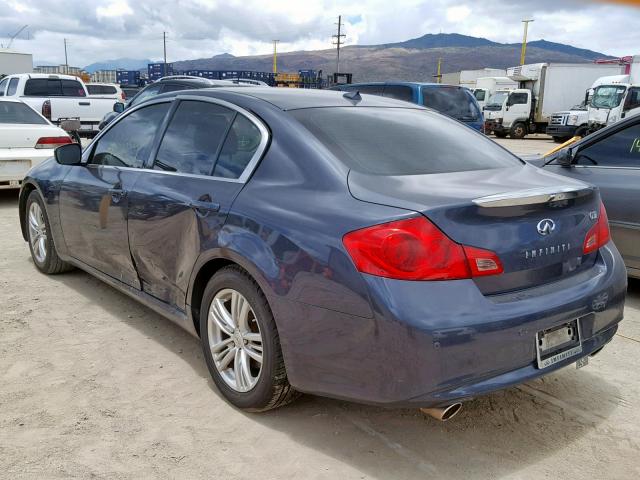 JN1CV6AP3BM305374 - 2011 INFINITI G37 BASE GRAY photo 3