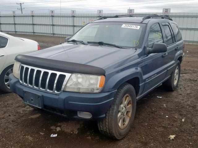 1J4GW48S91C721034 - 2001 JEEP GRAND CHER BLUE photo 2