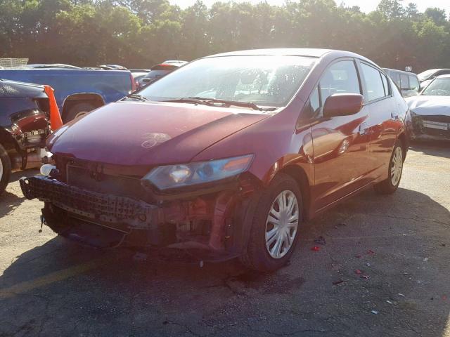 JHMZE2H53AS024544 - 2010 HONDA INSIGHT LX RED photo 2