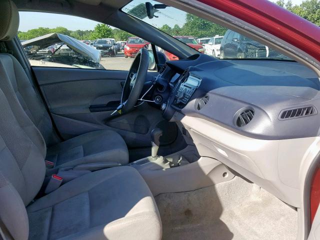 JHMZE2H53AS024544 - 2010 HONDA INSIGHT LX RED photo 5