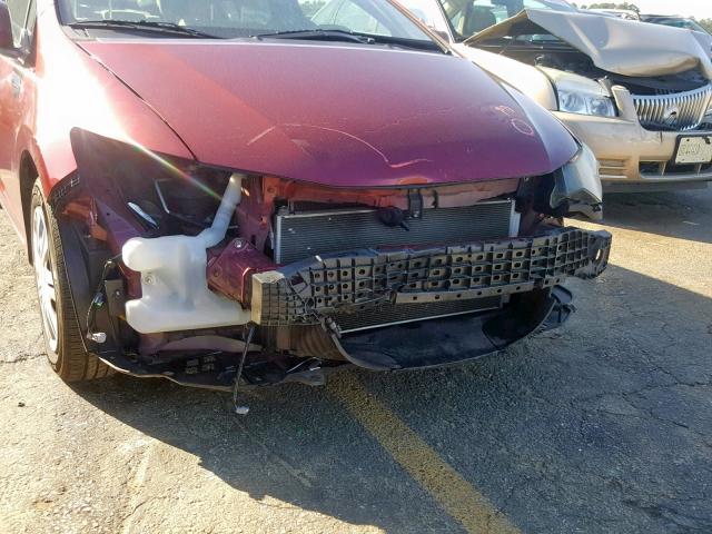 JHMZE2H53AS024544 - 2010 HONDA INSIGHT LX RED photo 9