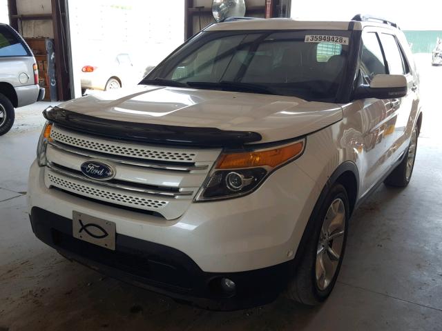 1FM5K7F86DGA65451 - 2013 FORD EXPLORER L WHITE photo 2