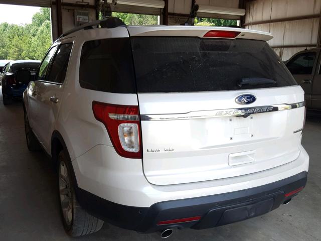 1FM5K7F86DGA65451 - 2013 FORD EXPLORER L WHITE photo 3