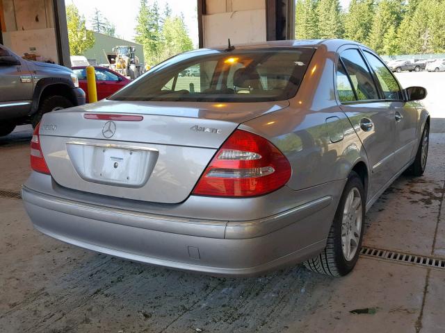 WDBUF65J14A463235 - 2004 MERCEDES-BENZ E 320 GRAY photo 4