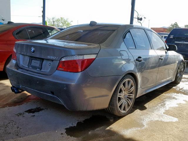 WBANW53548CT50246 - 2008 BMW 550 I GRAY photo 4