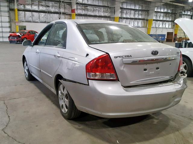 KNAFE222395641131 - 2009 KIA SPECTRA EX SILVER photo 3