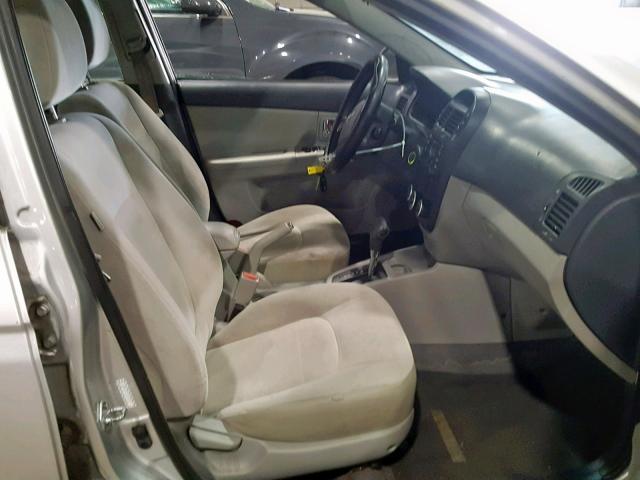 KNAFE222395641131 - 2009 KIA SPECTRA EX SILVER photo 5