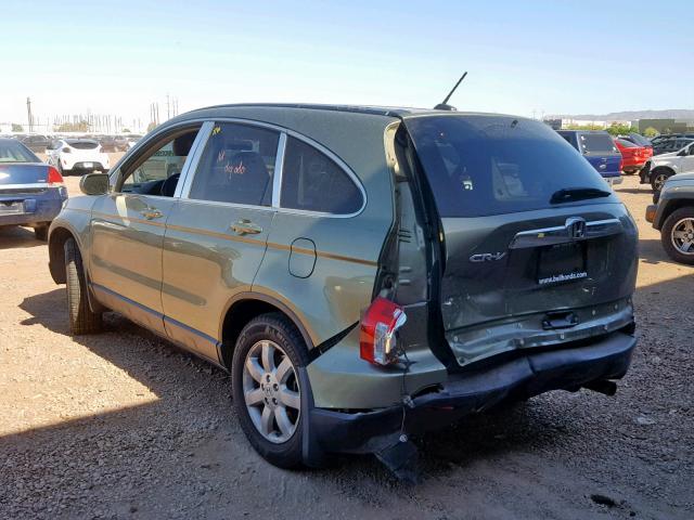 JHLRE38768C033822 - 2008 HONDA CR-V EXL GREEN photo 3