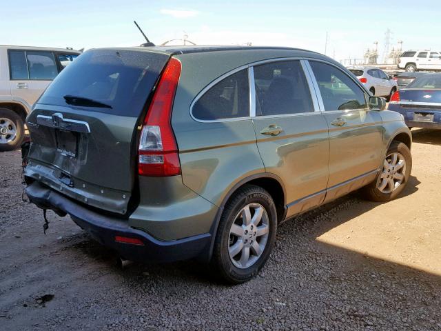 JHLRE38768C033822 - 2008 HONDA CR-V EXL GREEN photo 4