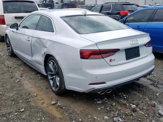 WAUR4AF57JA107284 - 2018 AUDI S5 PRESTIG WHITE photo 3