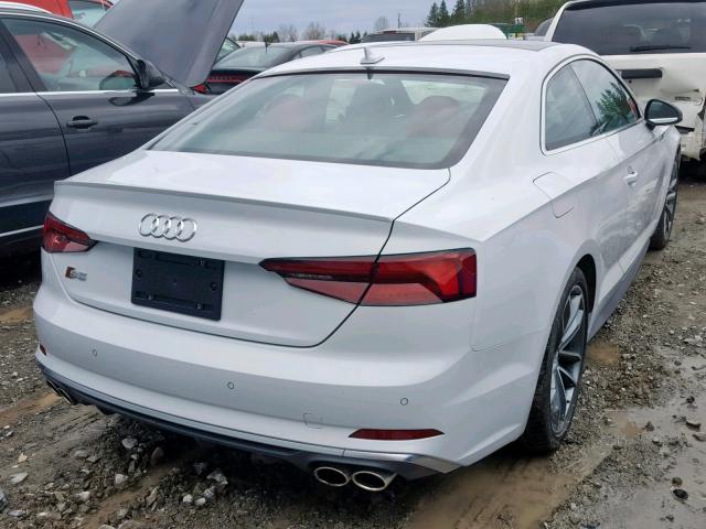 WAUR4AF57JA107284 - 2018 AUDI S5 PRESTIG WHITE photo 4